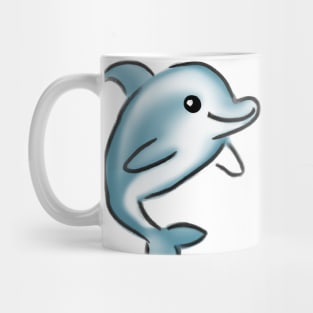 Cute Dolphin Drawing Mug